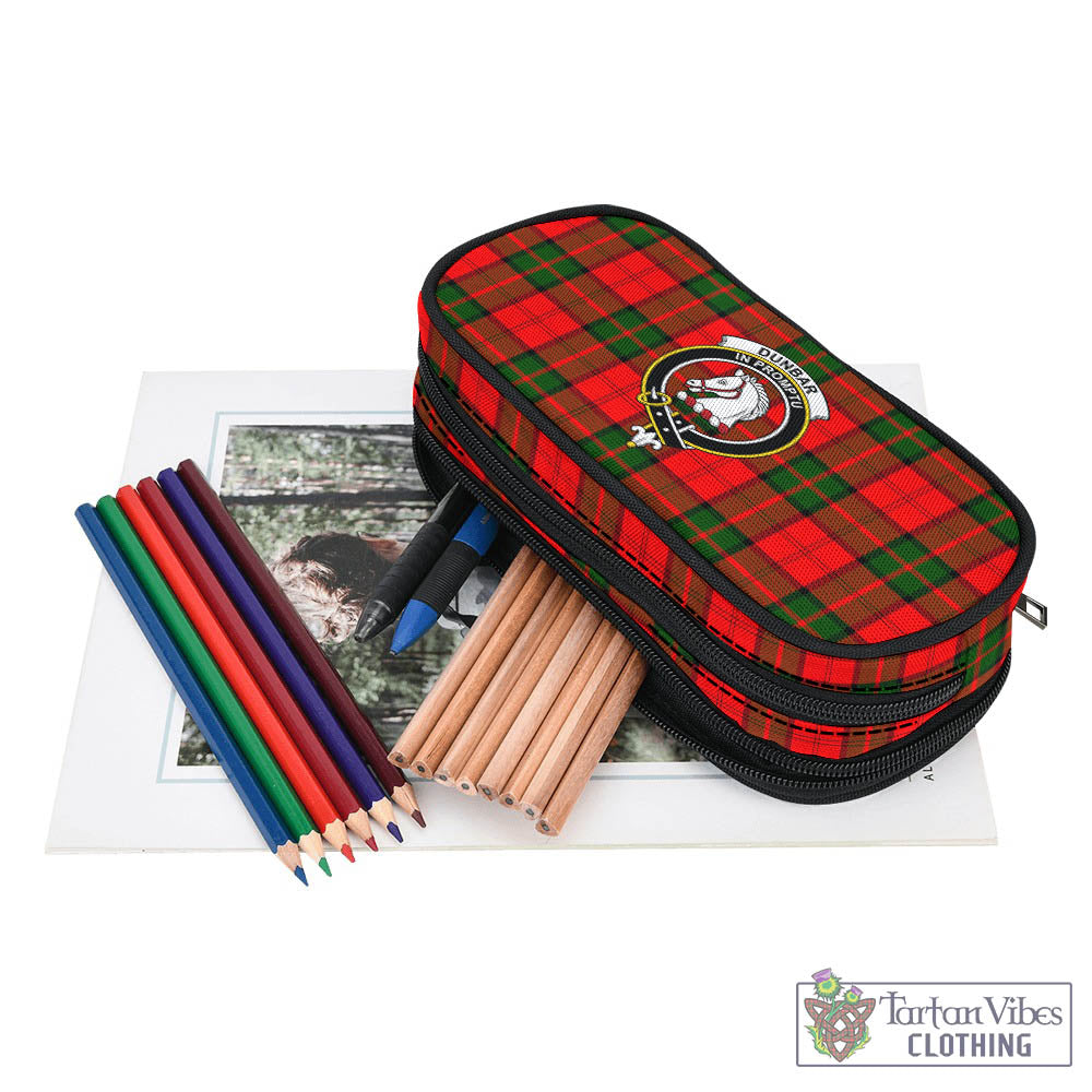 Tartan Vibes Clothing Dunbar Modern Tartan Pen and Pencil Case with Family Crest