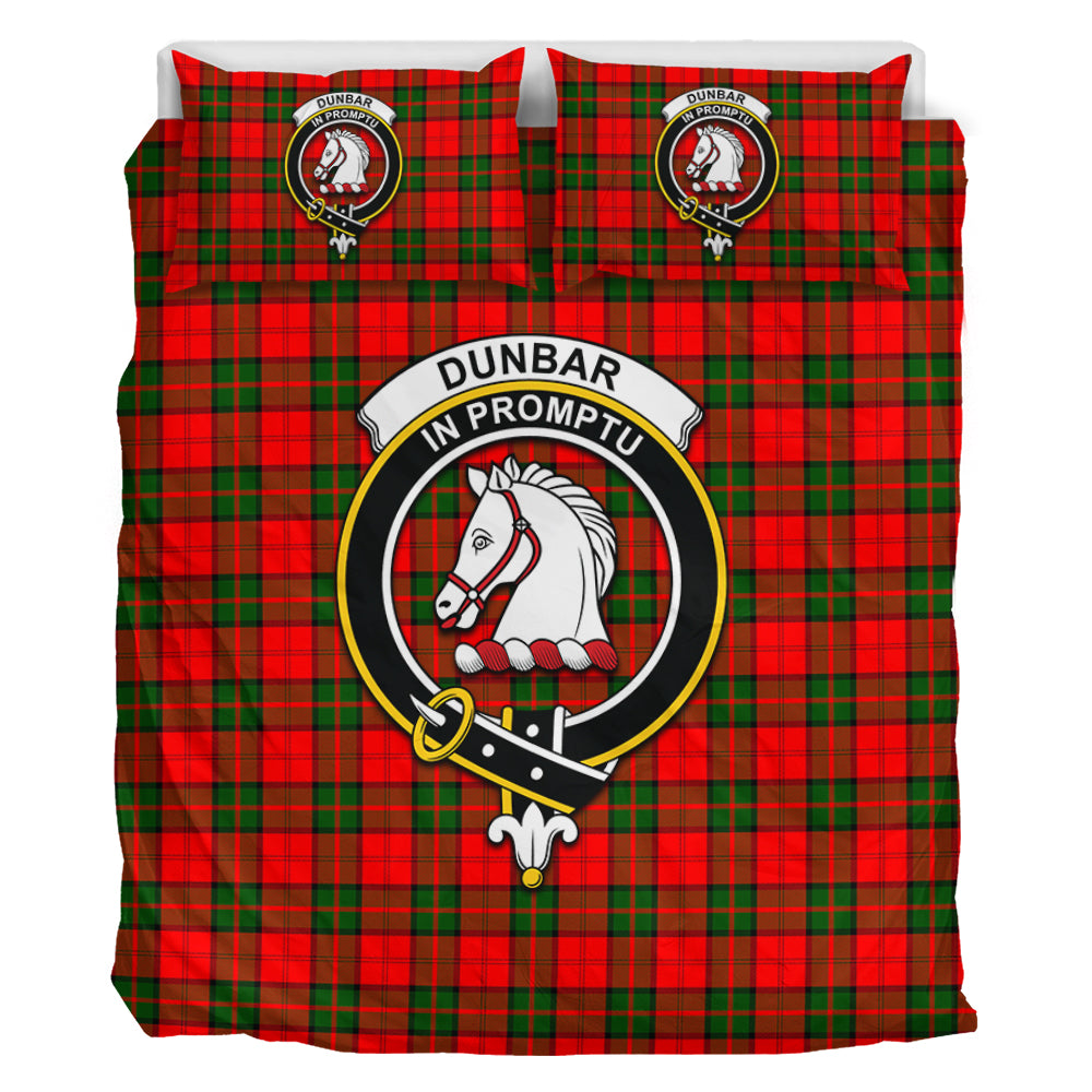 Dunbar Modern Tartan Bedding Set with Family Crest - Tartan Vibes Clothing