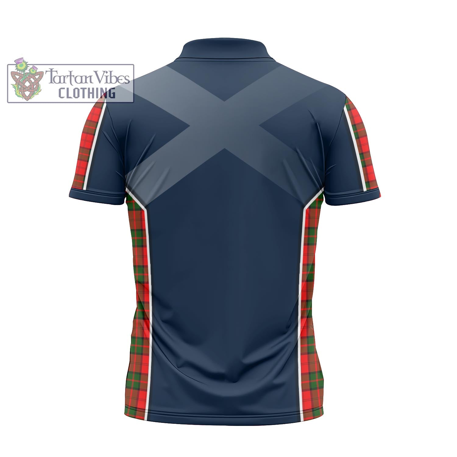 Tartan Vibes Clothing Dunbar Modern Tartan Zipper Polo Shirt with Family Crest and Lion Rampant Vibes Sport Style