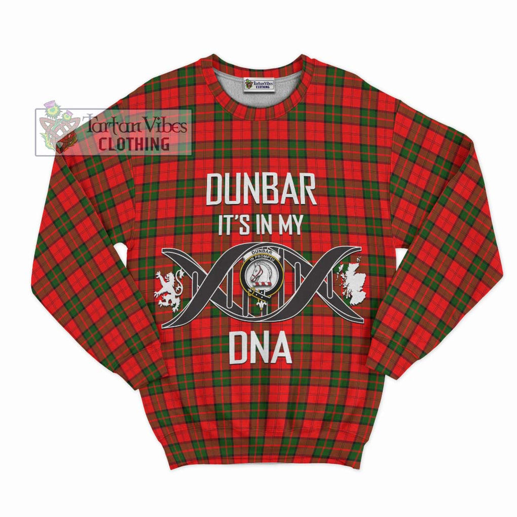 Dunbar Modern Tartan Sweatshirt with Family Crest DNA In Me Style - Tartanvibesclothing Shop