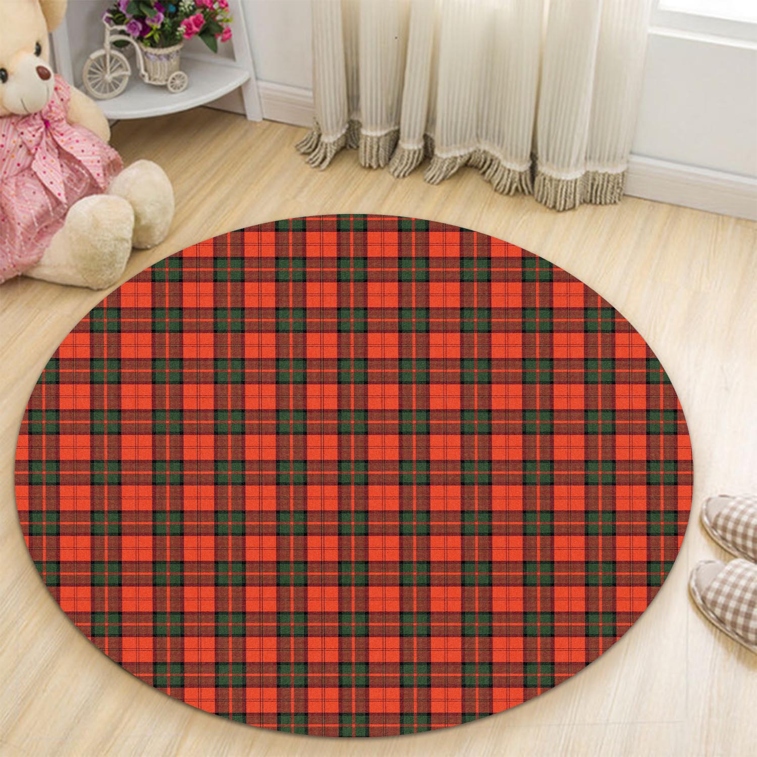 Dunbar Modern Tartan Round Rug - Tartanvibesclothing