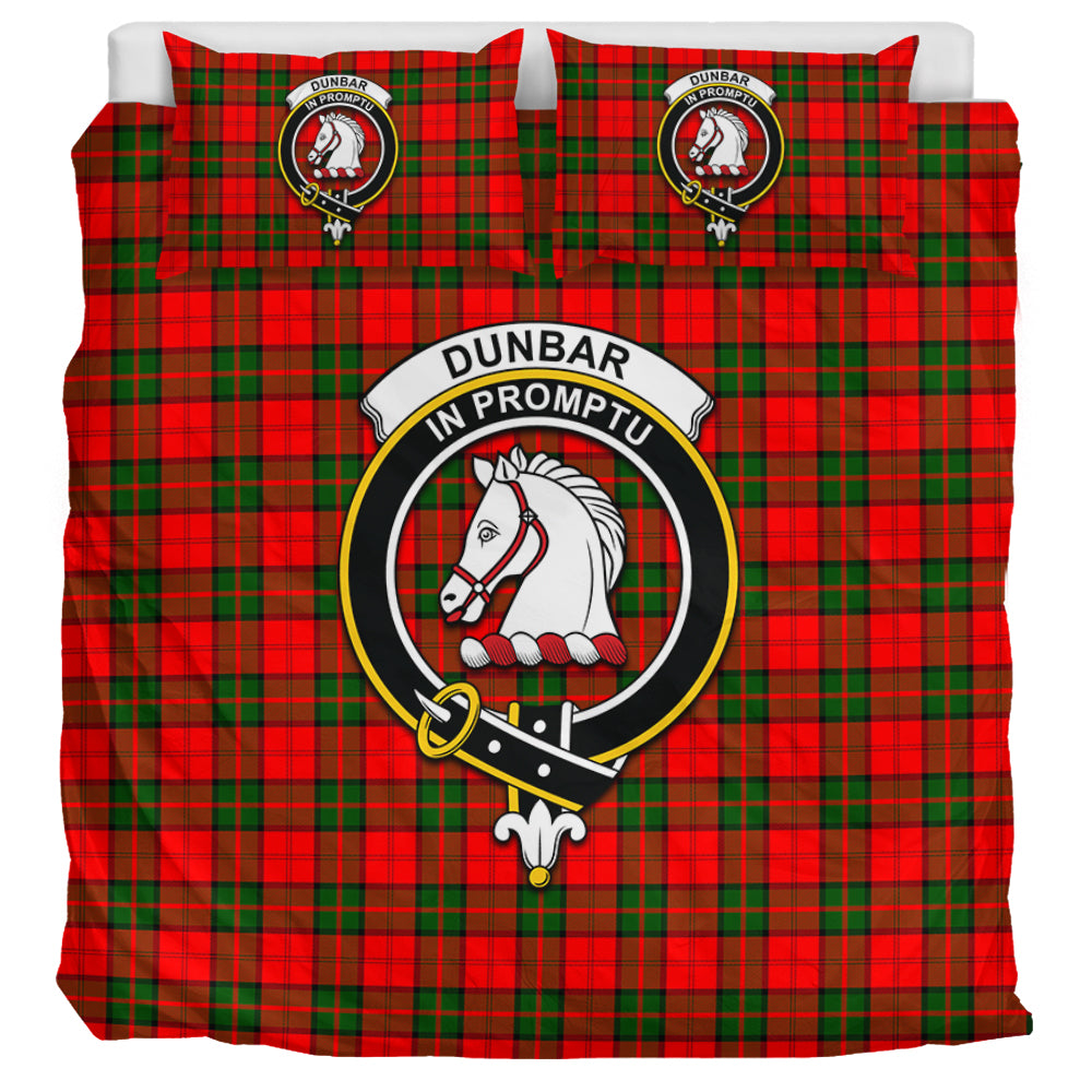 Dunbar Modern Tartan Bedding Set with Family Crest UK Bedding Set UK Super King 104*94 inch - Tartan Vibes Clothing