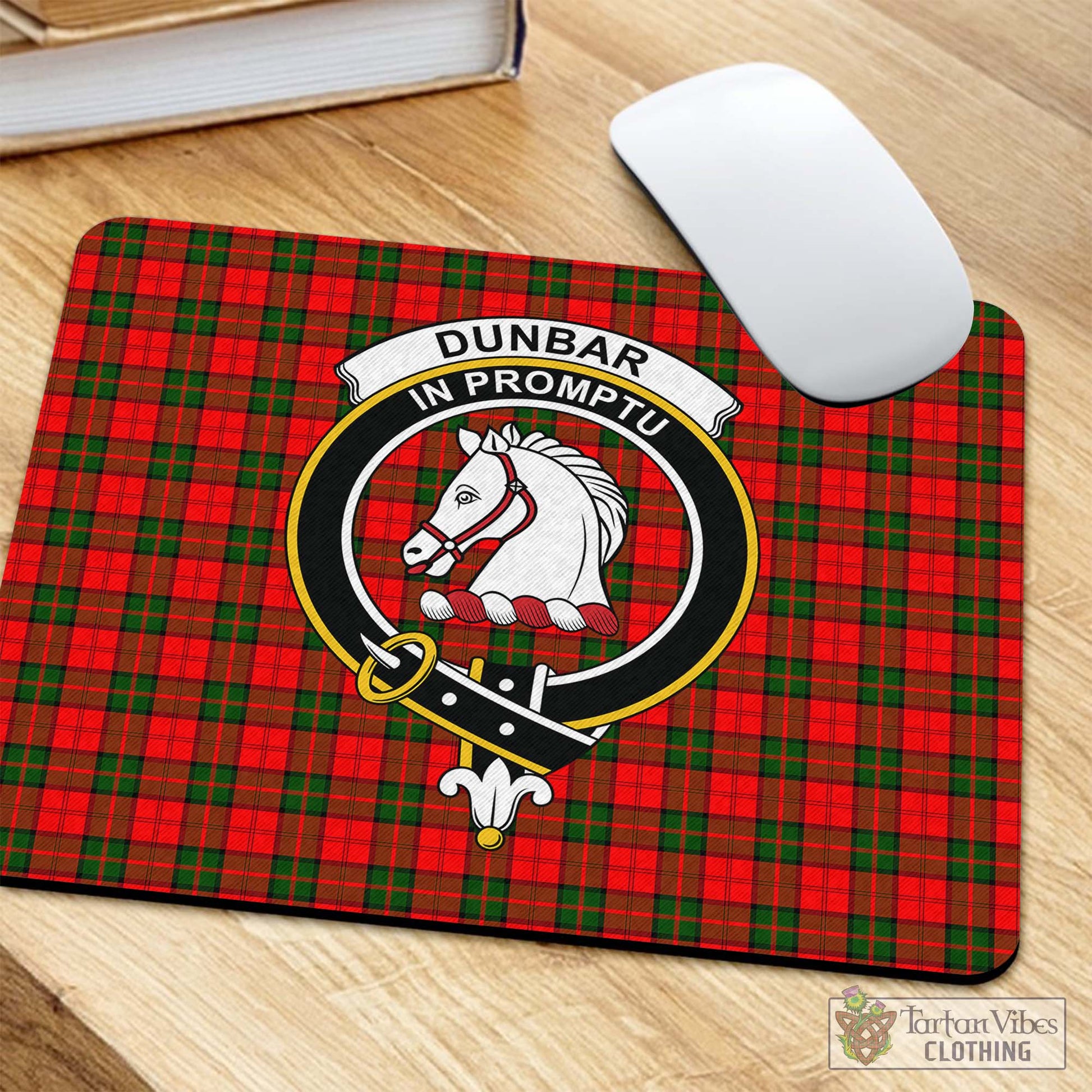 Tartan Vibes Clothing Dunbar Modern Tartan Mouse Pad with Family Crest