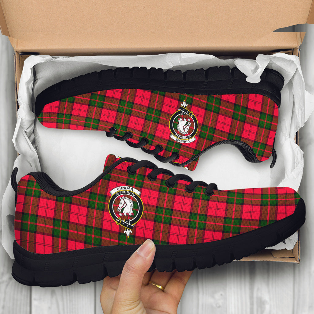 Dunbar Modern Tartan Sneakers with Family Crest - Tartan Vibes Clothing