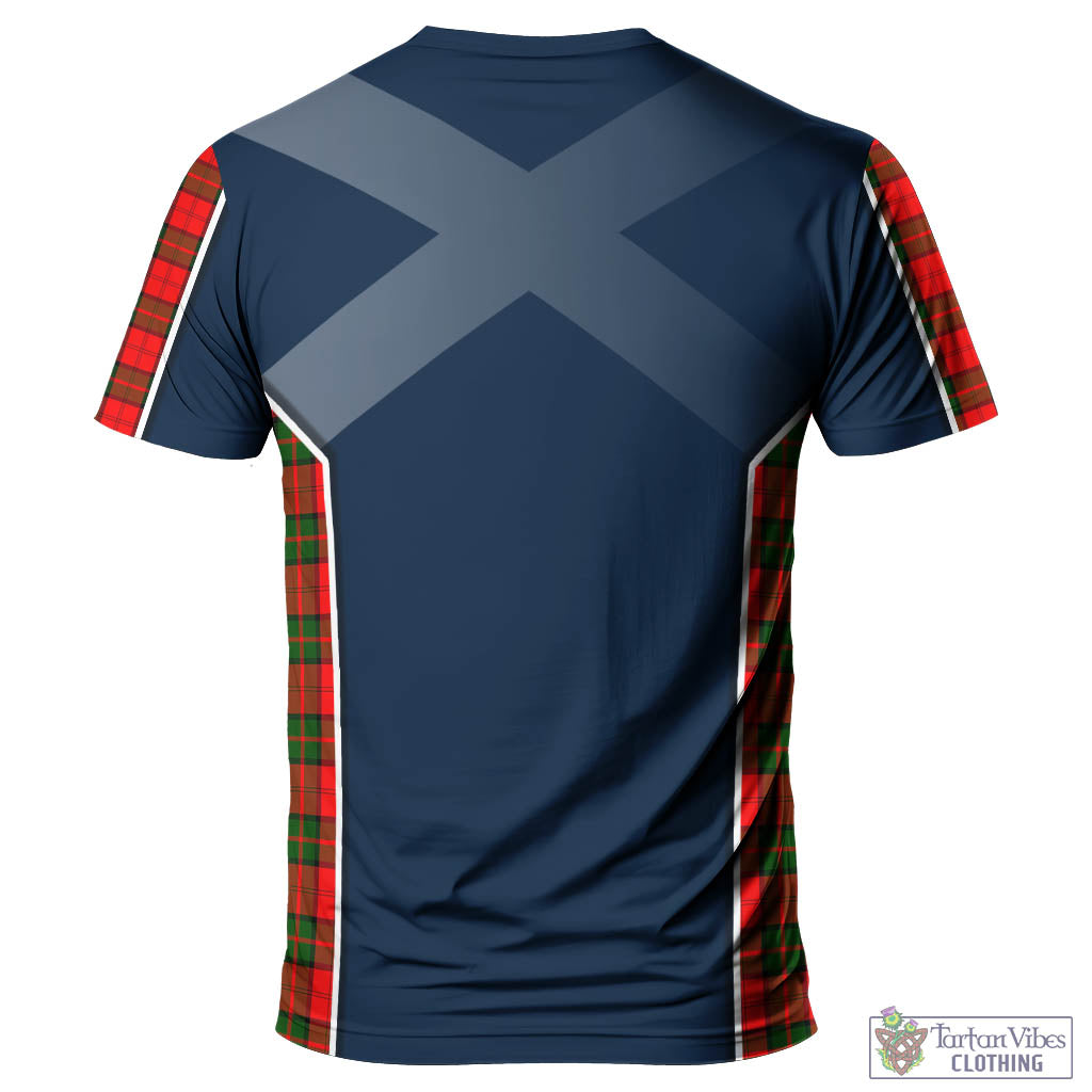 Tartan Vibes Clothing Dunbar Modern Tartan T-Shirt with Family Crest and Scottish Thistle Vibes Sport Style