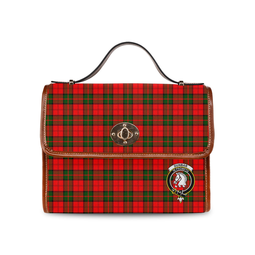 dunbar-modern-tartan-leather-strap-waterproof-canvas-bag-with-family-crest