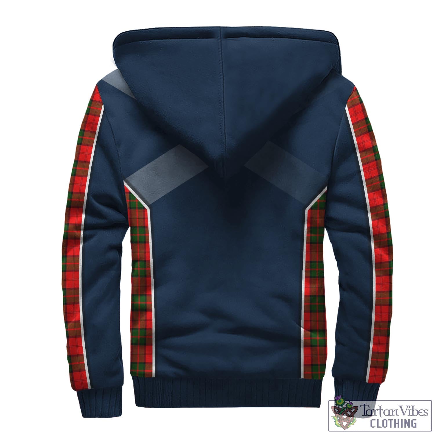 Tartan Vibes Clothing Dunbar Modern Tartan Sherpa Hoodie with Family Crest and Lion Rampant Vibes Sport Style