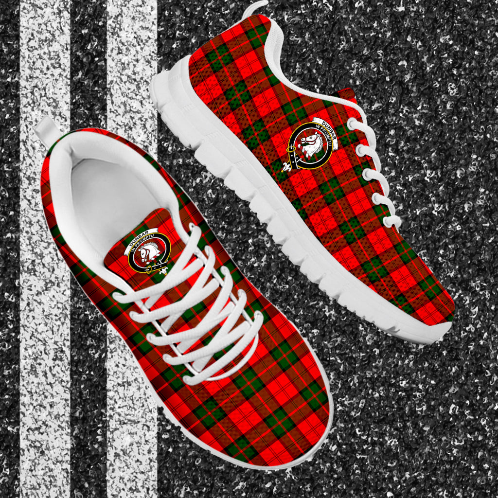 Dunbar Modern Tartan Sneakers with Family Crest - Tartan Vibes Clothing