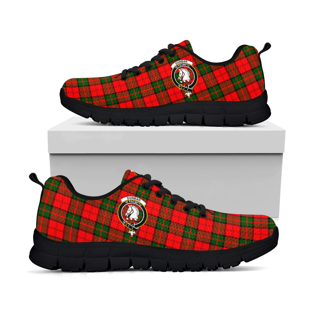 Dunbar Modern Tartan Sneakers with Family Crest - Tartan Vibes Clothing