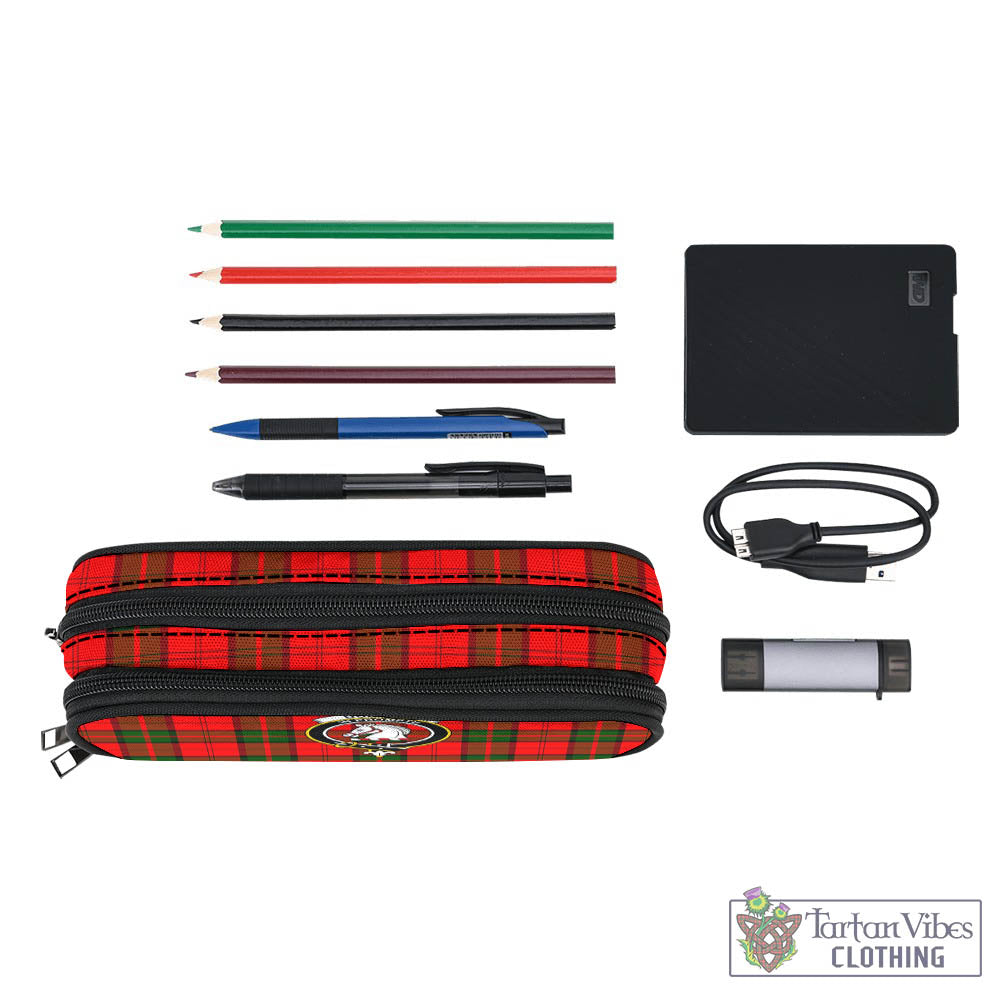 Tartan Vibes Clothing Dunbar Modern Tartan Pen and Pencil Case with Family Crest