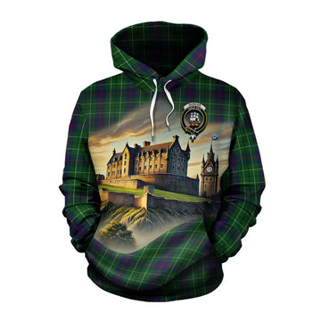 Duncan Tartan Family Crest Cotton Hoodie with Scottish Ancient Castle Style Pullover Hoodie XS - Tartan Vibes Clothing