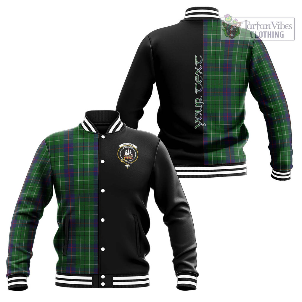 Duncan Tartan Baseball Jacket with Family Crest and Half Of Me Style Unisex - Tartanvibesclothing Shop