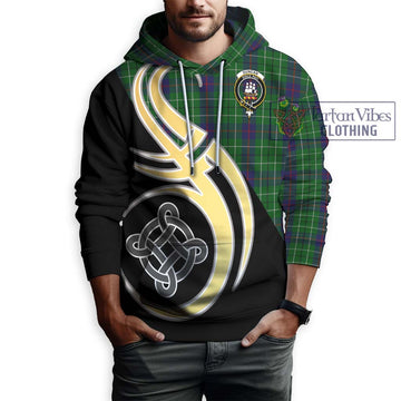 Duncan Tartan Hoodie with Family Crest and Celtic Symbol Style