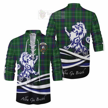 Duncan Tartan Ghillie Kilt Shirt with Alba Gu Brath Regal Lion Emblem