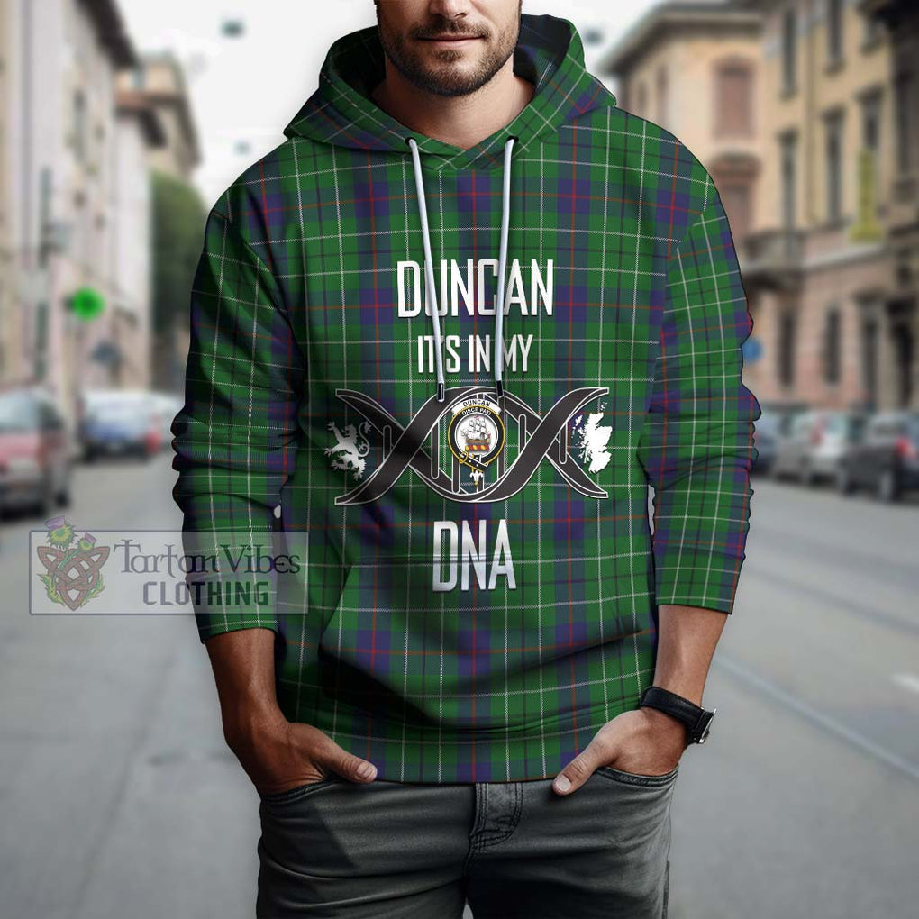 Duncan Tartan Hoodie with Family Crest DNA In Me Style Pullover Hoodie - Tartanvibesclothing Shop