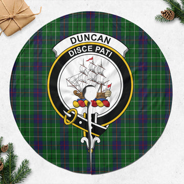 Duncan Tartan Christmas Tree Skirt with Family Crest