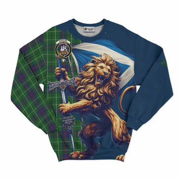 Duncan Tartan Family Crest Sweatshirt with Scottish Majestic Lion