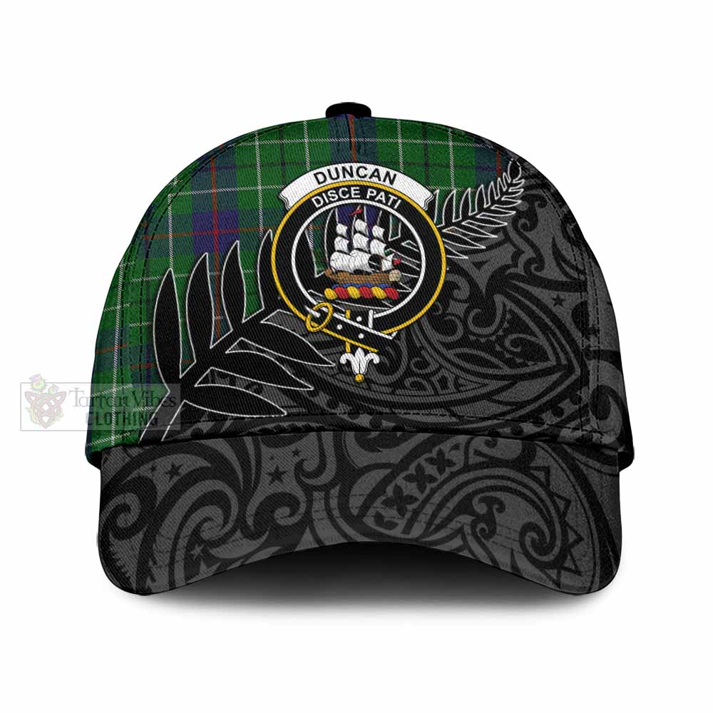 Tartan Vibes Clothing Duncan Tartan Classic Cap with New Zealand Silver Fern Half Style