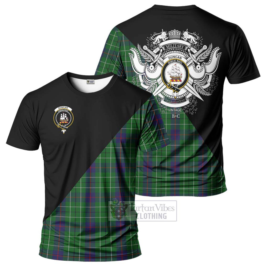 Duncan Tartan T-Shirt with Family Crest and Military Logo Style Kid's Shirt - Tartanvibesclothing Shop