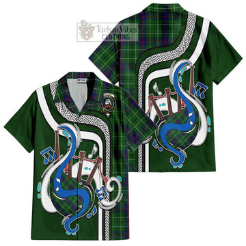 Duncan Tartan Short Sleeve Button Shirt with Epic Bagpipe Style