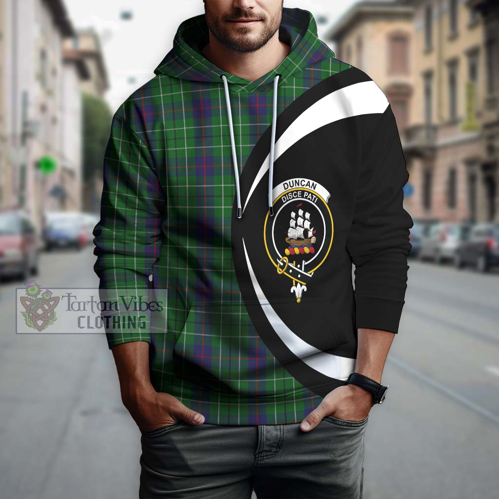 Tartan Vibes Clothing Duncan Tartan Hoodie with Family Crest Circle Style