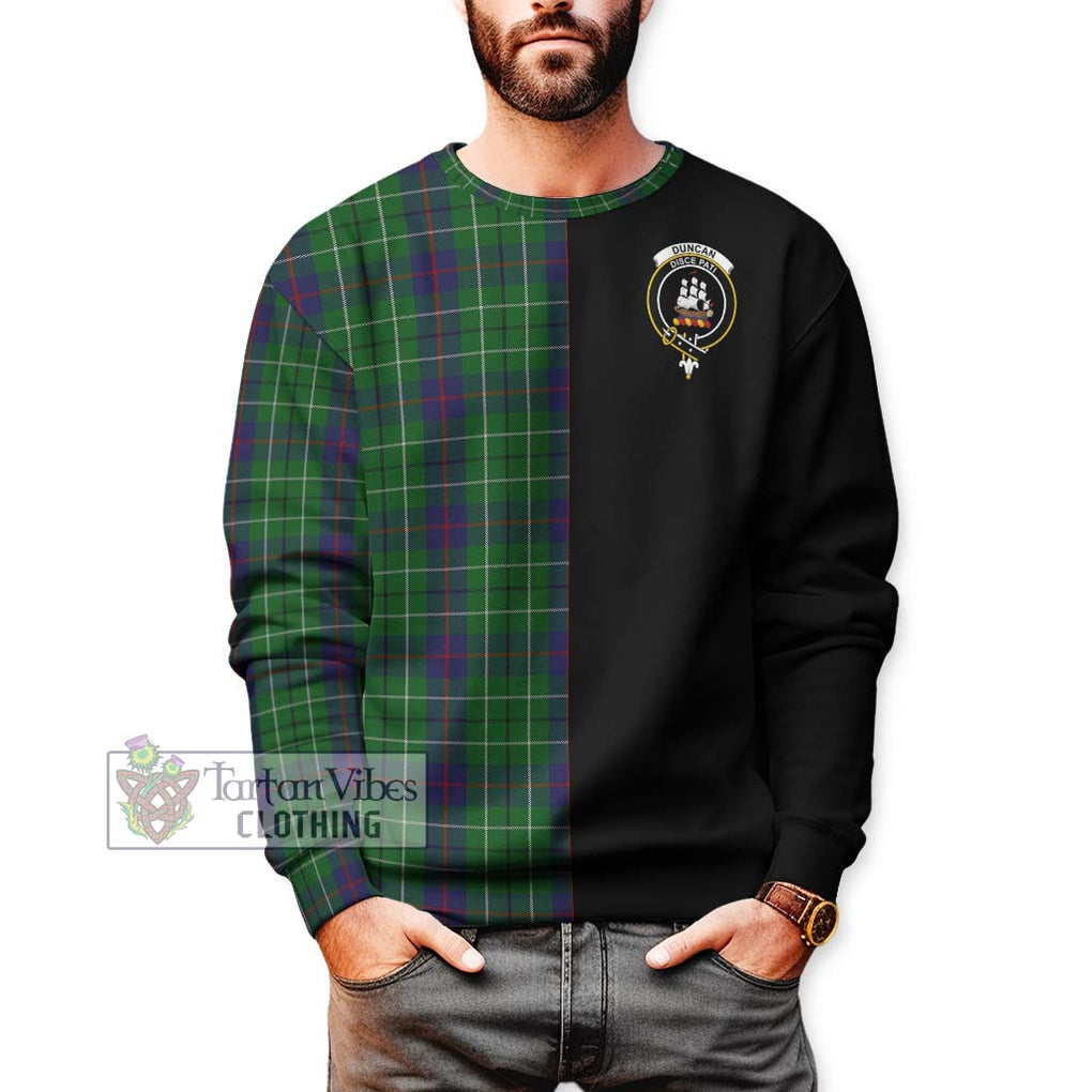 Duncan Tartan Sweatshirt with Family Crest and Half Of Me Style Unisex - Tartanvibesclothing Shop