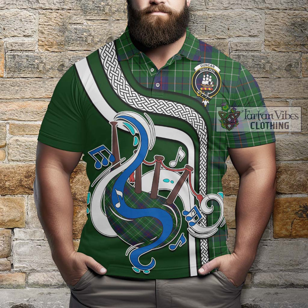 Tartan Vibes Clothing Duncan Tartan Polo Shirt with Epic Bagpipe Style