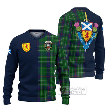 Duncan Tartan Ugly Sweater with Scottish Lion Royal Arm Half Style