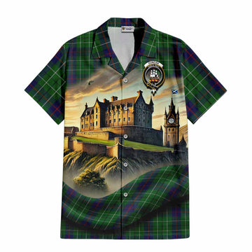 Duncan Tartan Family Crest Hawaiian Shirt with Scottish Ancient Castle Style Kid - Tartan Vibes Clothing