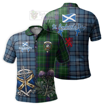 Duncan Tartan Polo Shirt Happy St. Andrew's Day Half Tartan Style