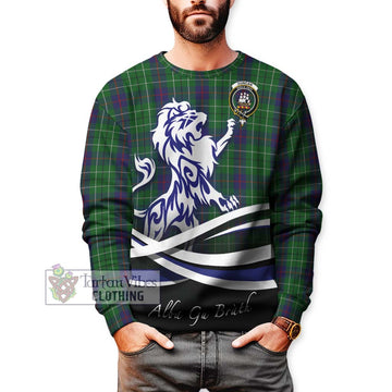 Duncan Tartan Sweatshirt with Alba Gu Brath Regal Lion Emblem