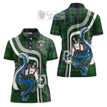 Duncan Tartan Women's Polo Shirt with Epic Bagpipe Style