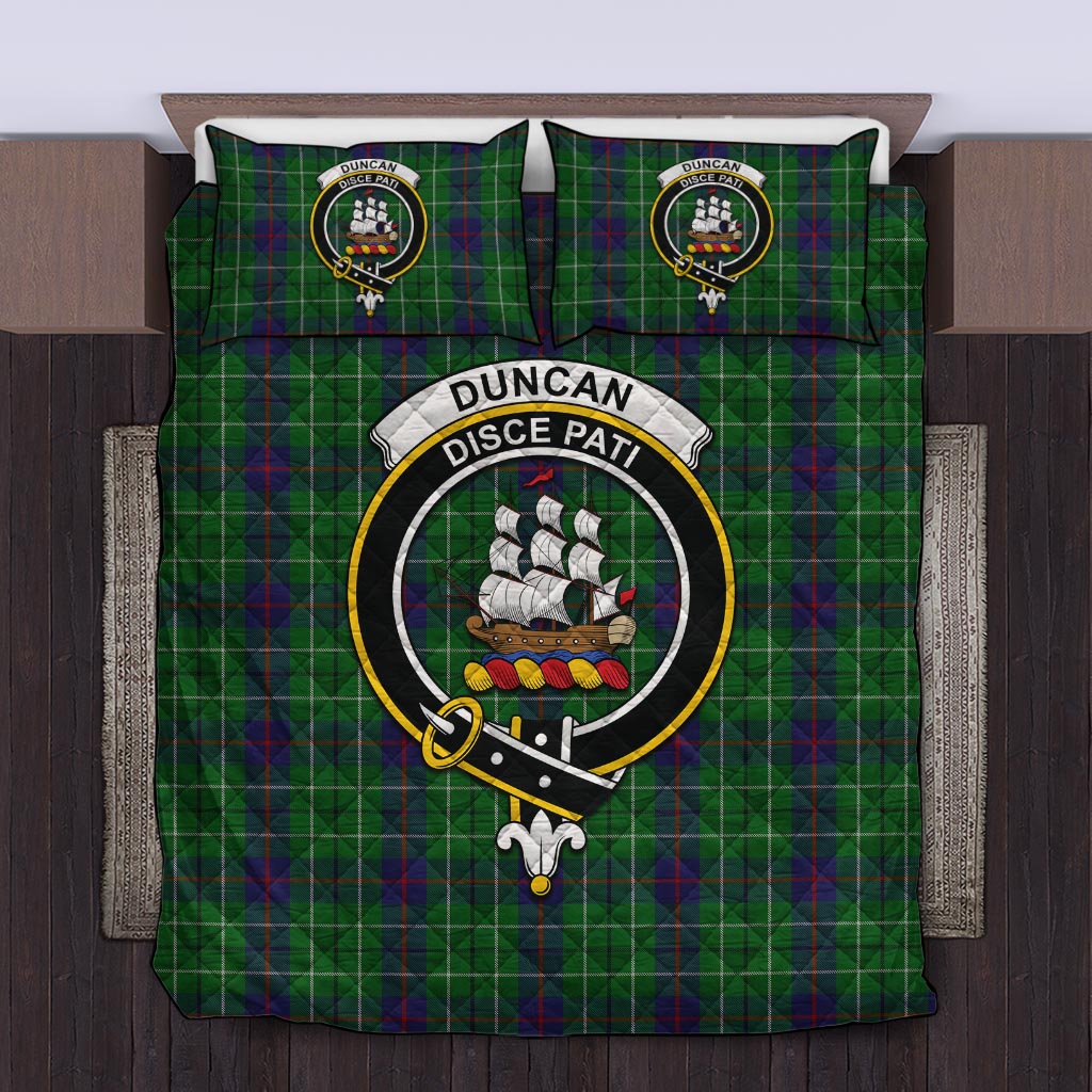 Duncan Tartan Quilt Bed Set with Family Crest Twin - Tartan Vibes Clothing