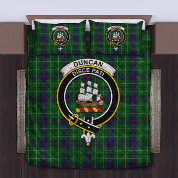 Duncan Tartan Quilt Bed Set with Family Crest