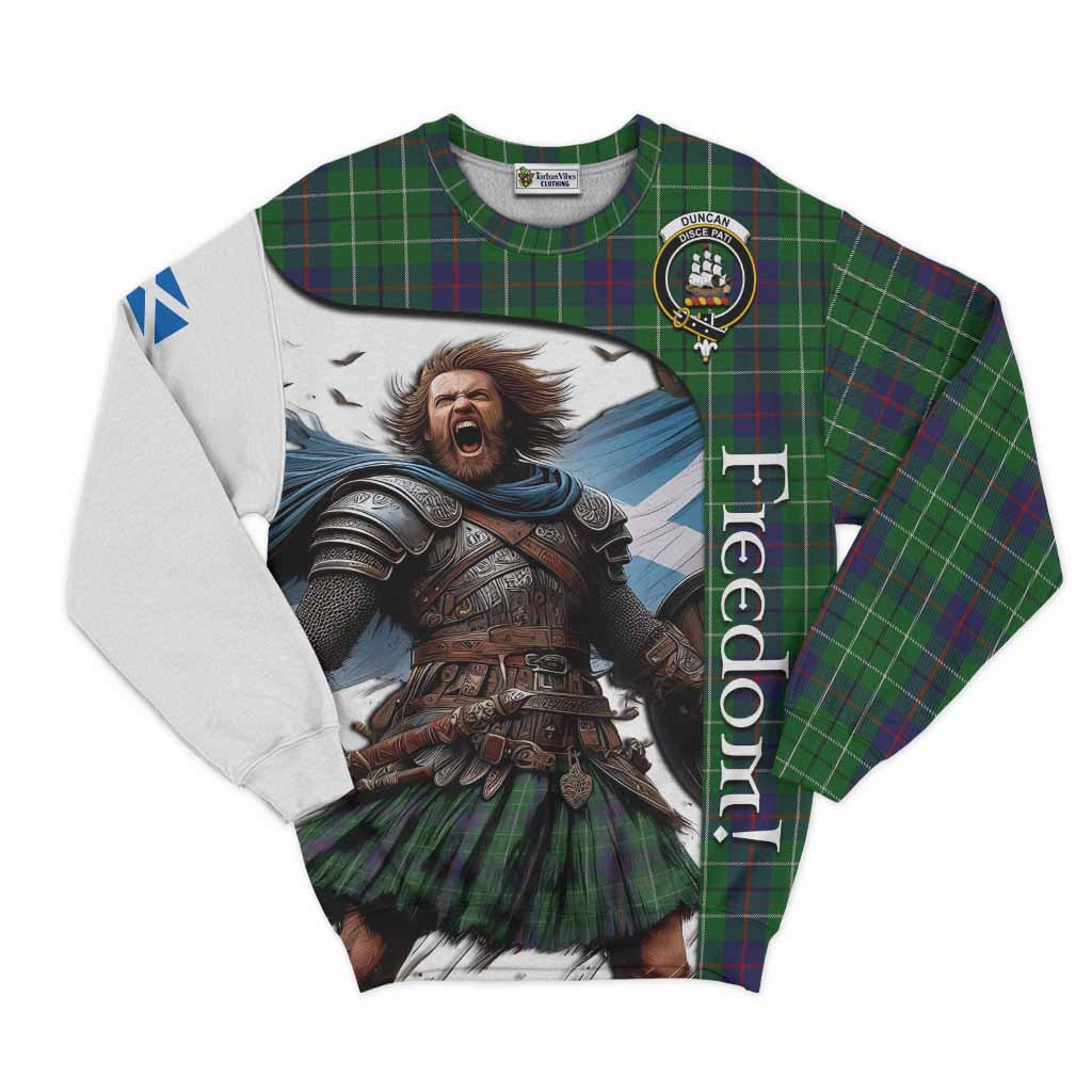 Tartan Vibes Clothing Duncan Crest Tartan Sweatshirt Inspired by the Freedom of Scottish Warrior