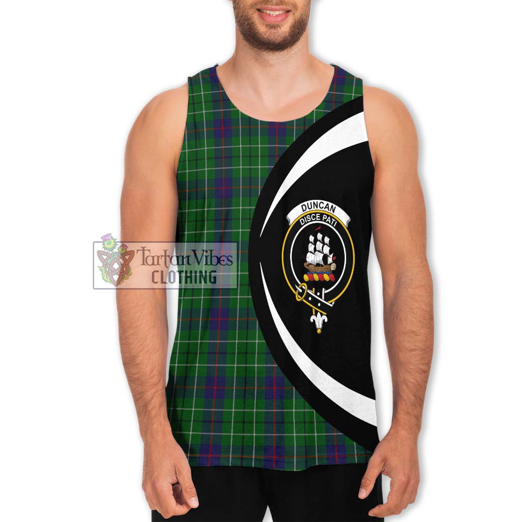 Duncan Tartan Men's Tank Top with Family Crest Circle Style Men - Tartan Vibes Clothing