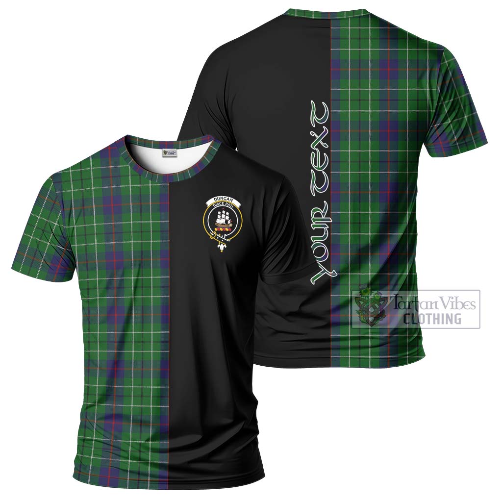 Tartan Vibes Clothing Duncan Tartan T-Shirt with Family Crest and Half Of Me Style