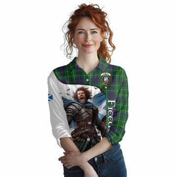 Duncan Crest Tartan Women's Casual Shirt Inspired by the Freedom of Scottish Warrior