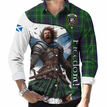 Duncan Crest Tartan Long Sleeve Button Shirt Inspired by the Freedom of Scottish Warrior