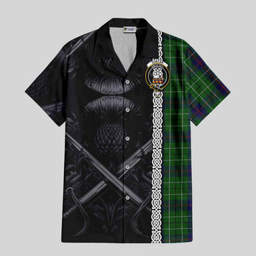 Duncan Tartan Hawaiian Shirt with Family Crest Cross Sword Thistle Celtic Vibes Kid - Tartan Vibes Clothing