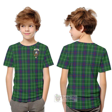 Duncan Tartan Kid T-Shirt with Family Crest