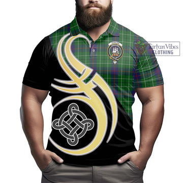 Duncan Tartan Polo Shirt with Family Crest and Celtic Symbol Style