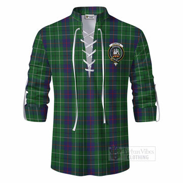 Duncan Tartan Ghillie Kilt Shirt with Family Crest DNA In Me Style