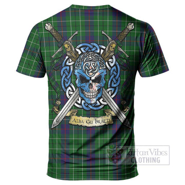 Duncan Tartan T-Shirt with Family Crest Celtic Skull Style