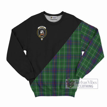 Duncan Tartan Sweatshirt with Family Crest and Military Logo Style