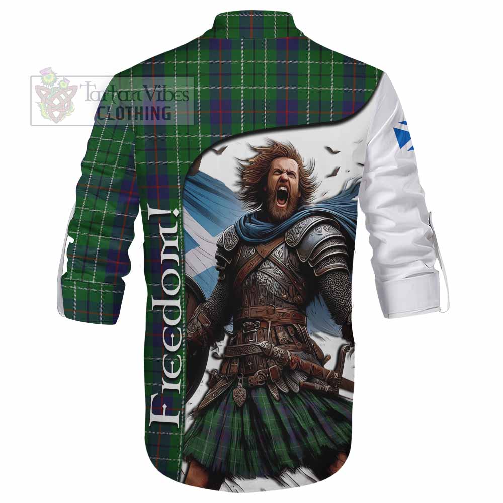 Tartan Vibes Clothing Duncan Crest Tartan Ghillie Kilt Shirt Inspired by the Freedom of Scottish Warrior