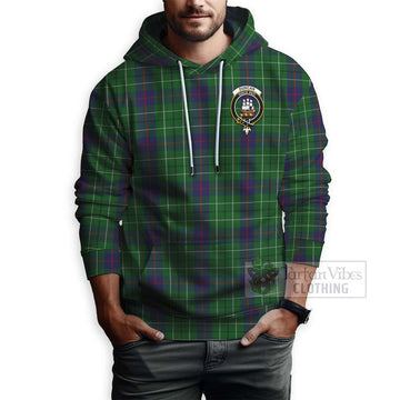 Duncan Tartan Hoodie with Family Crest Celtic Skull Style