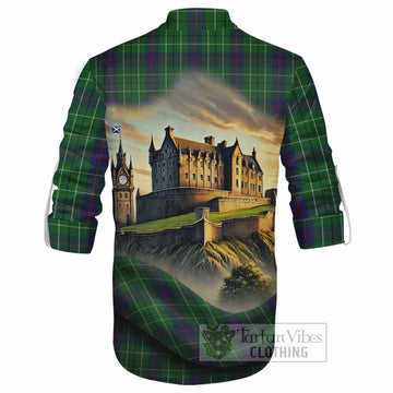 Duncan Tartan Family Crest Ghillie Kilt Shirt with Scottish Ancient Castle Style - Tartan Vibes Clothing