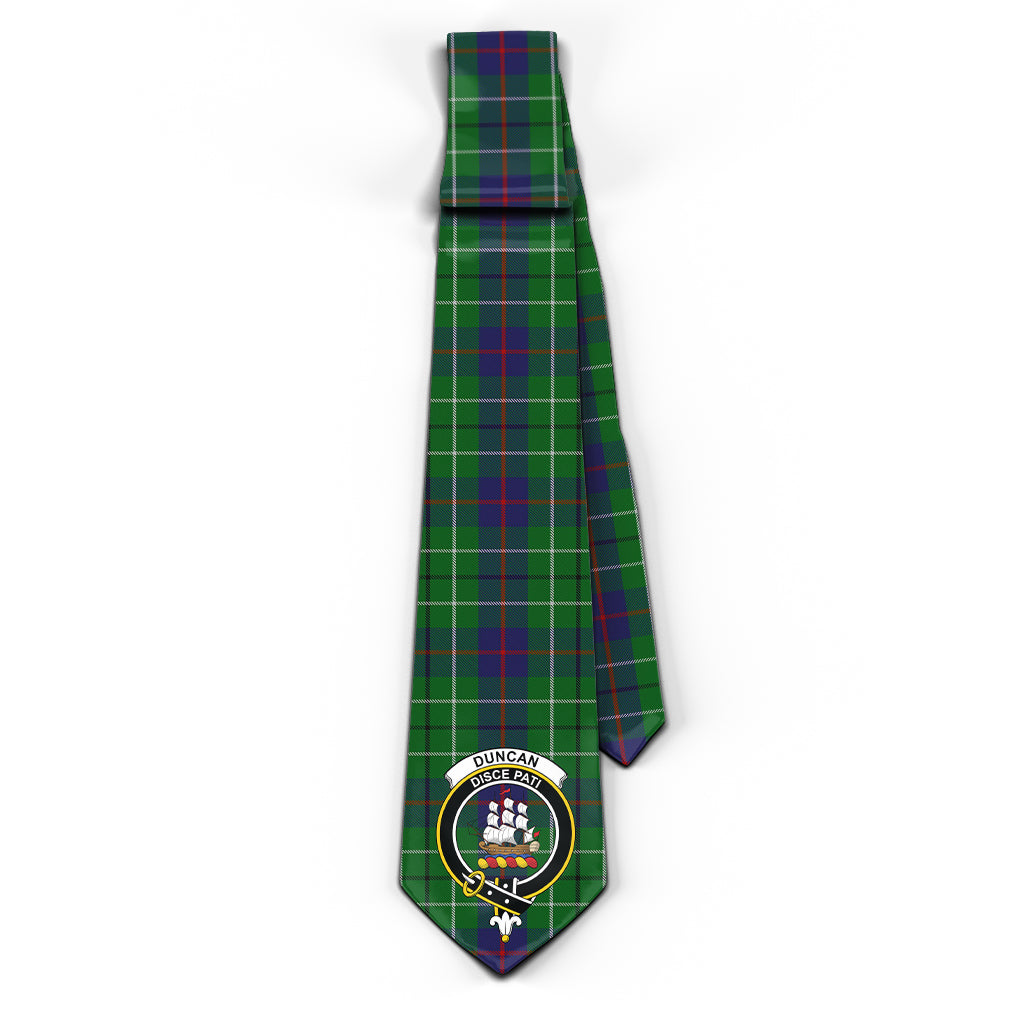 Duncan Tartan Classic Necktie with Family Crest - Tartan Vibes Clothing