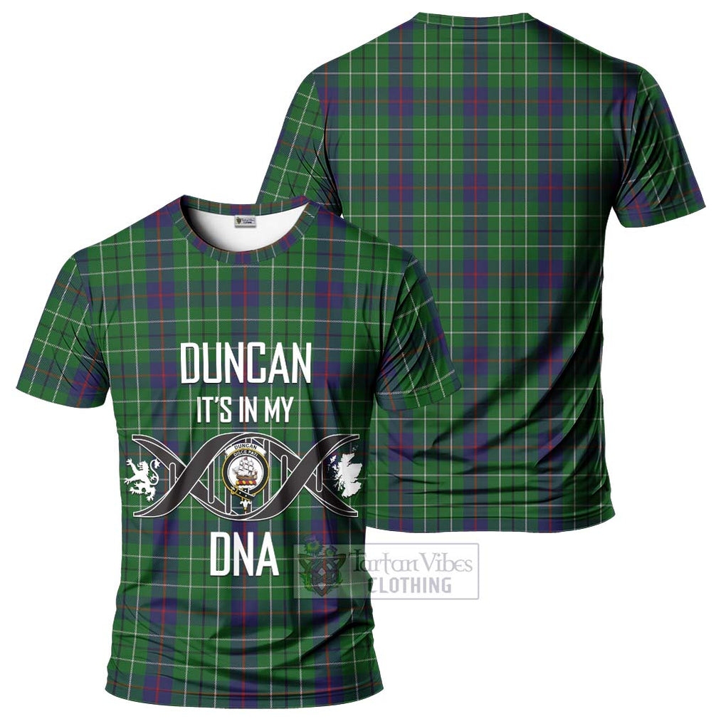 Duncan Tartan T-Shirt with Family Crest DNA In Me Style - Tartan Vibes Clothing